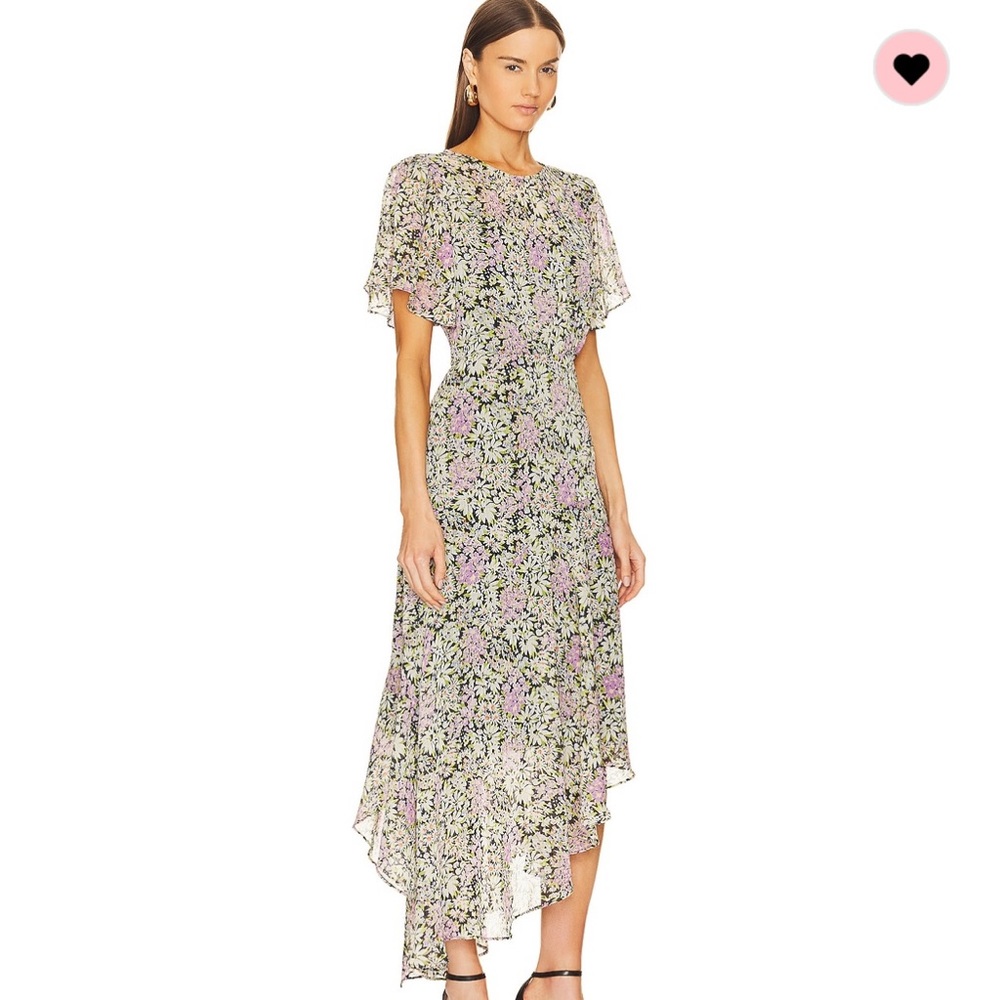 ASTR THE LABEL Flutter sleeve Maxi Dress